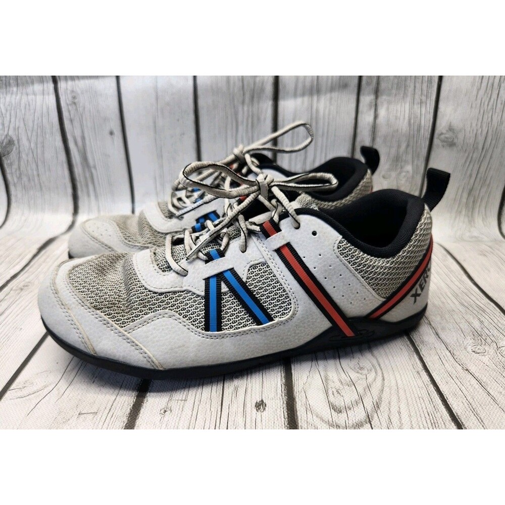 XERO Prio Mens 9.5 Barefoot Gray Running Training Shoes Sneaker Light Gray Moon